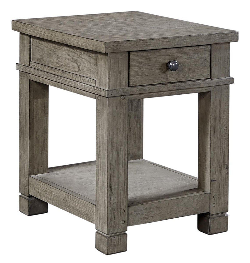 Aspenhome Tucker Chairside Table in Stone I45-9130-STN - Furniture City (CA)l