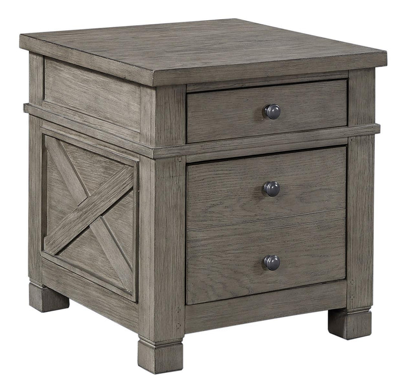 Aspenhome Tucker End Table in Stone I45-9140-STN - Furniture City (CA)l