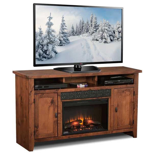 Aspenhome Alder Grove 63"  Fireplace Console in Fruitwood image