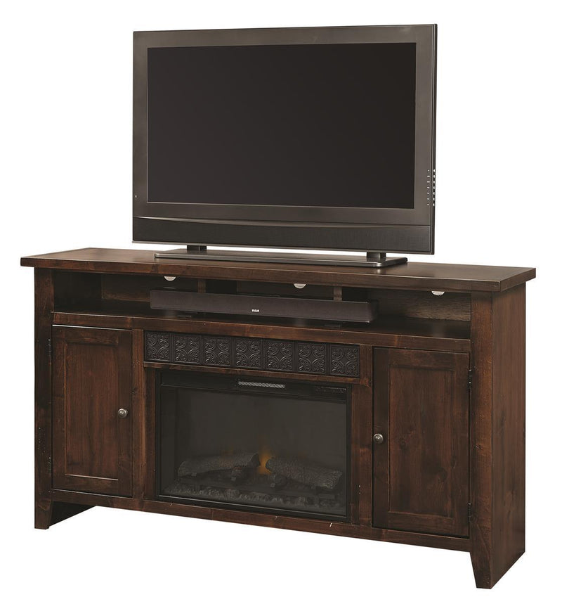 Aspenhome Alder Grove 63" Fireplace Console in Tobacco - Furniture City (CA)l