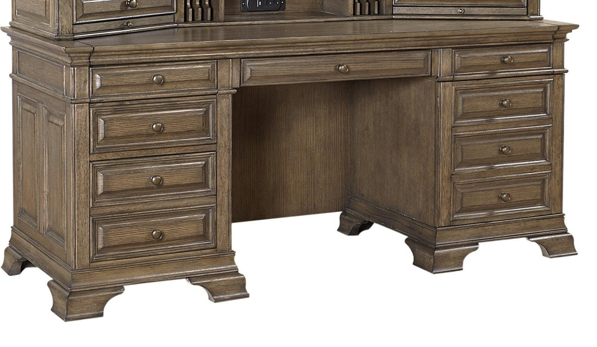 Aspenhome Arcadia 72" Credenza Desk in Truffle