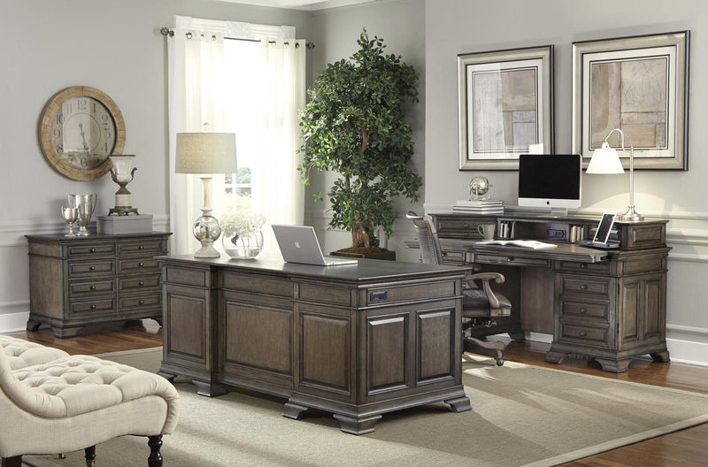 Aspenhome Arcadia 72" Exceutive Desk in Truffle 192-300 - Furniture City (CA)l