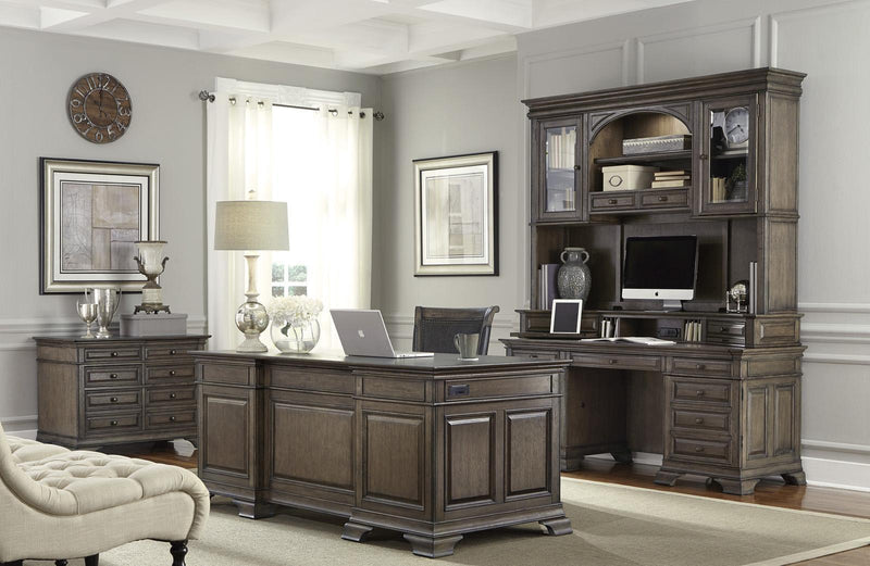 Aspenhome Arcadia 72" Exceutive Desk in Truffle 192-300 - Furniture City (CA)l