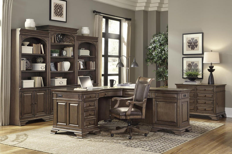 Aspenhome Arcadia 84" Door Bookcase in Truffle - Furniture City (CA)l