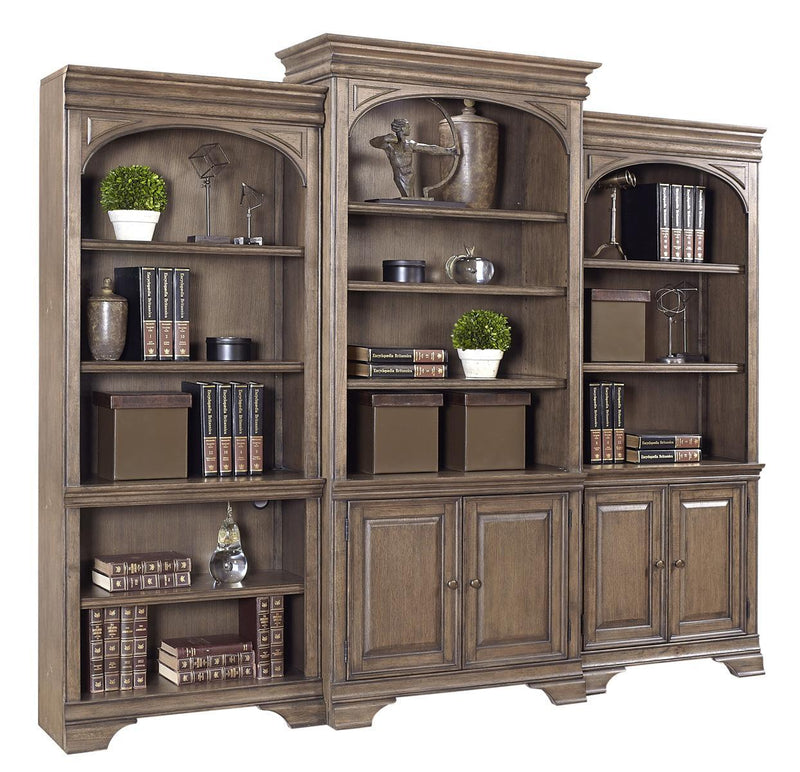 Aspenhome Arcadia 84" Bookcase Wall in Truffle - Furniture City (CA)l