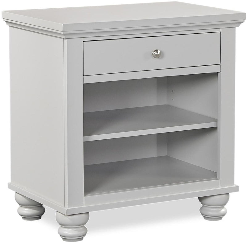 Aspenhome Cambridge 1 Drawer Nightstand in Grey - Furniture City (CA)l