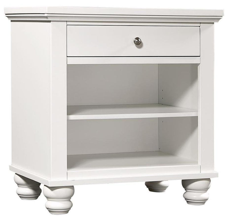Aspenhome Cambridge 1 Drawer Nightstand in White - Furniture City (CA)l