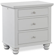 Aspenhome Cambridge 3 Drawer Liv360 Nightstand in Grey - Furniture City (CA)l