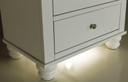 Aspenhome Cambridge 3 Drawer Liv360 Nightstand in White - Furniture City (CA)l