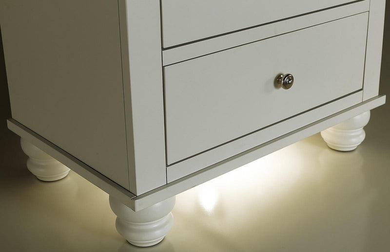 Aspenhome Cambridge 3 Drawer Liv360 Nightstand in White - Furniture City (CA)l