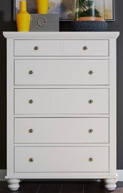Aspenhome Cambridge 6 Drawer Chest in White - Furniture City (CA)l