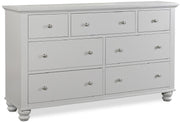 Aspenhome Cambridge 7 Drawer Double Dresser in Grey - Furniture City (CA)l