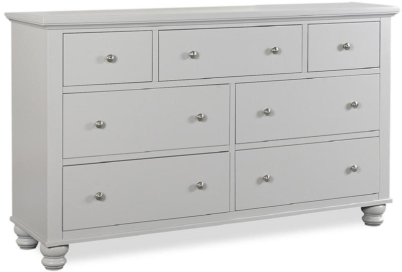 Aspenhome Cambridge 7 Drawer Double Dresser in Grey - Furniture City (CA)l
