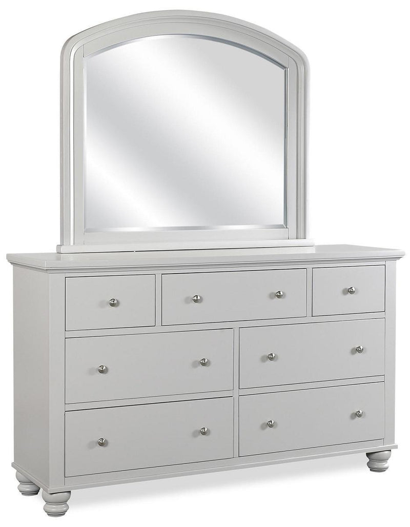 Aspenhome Cambridge 7 Drawer Double Dresser in Grey - Furniture City (CA)l