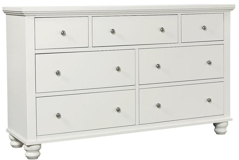 Aspenhome Cambridge 7 Drawer Double Dresser in White - Furniture City (CA)l