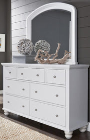 Aspenhome Cambridge 7 Drawer Double Dresser in White - Furniture City (CA)l