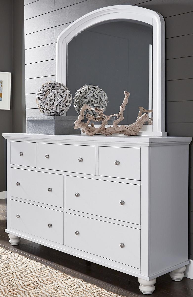 Aspenhome Cambridge 7 Drawer Double Dresser in White - Furniture City (CA)l
