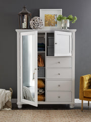 Aspenhome Cambridge Chiffarobe in White - Furniture City (CA)l