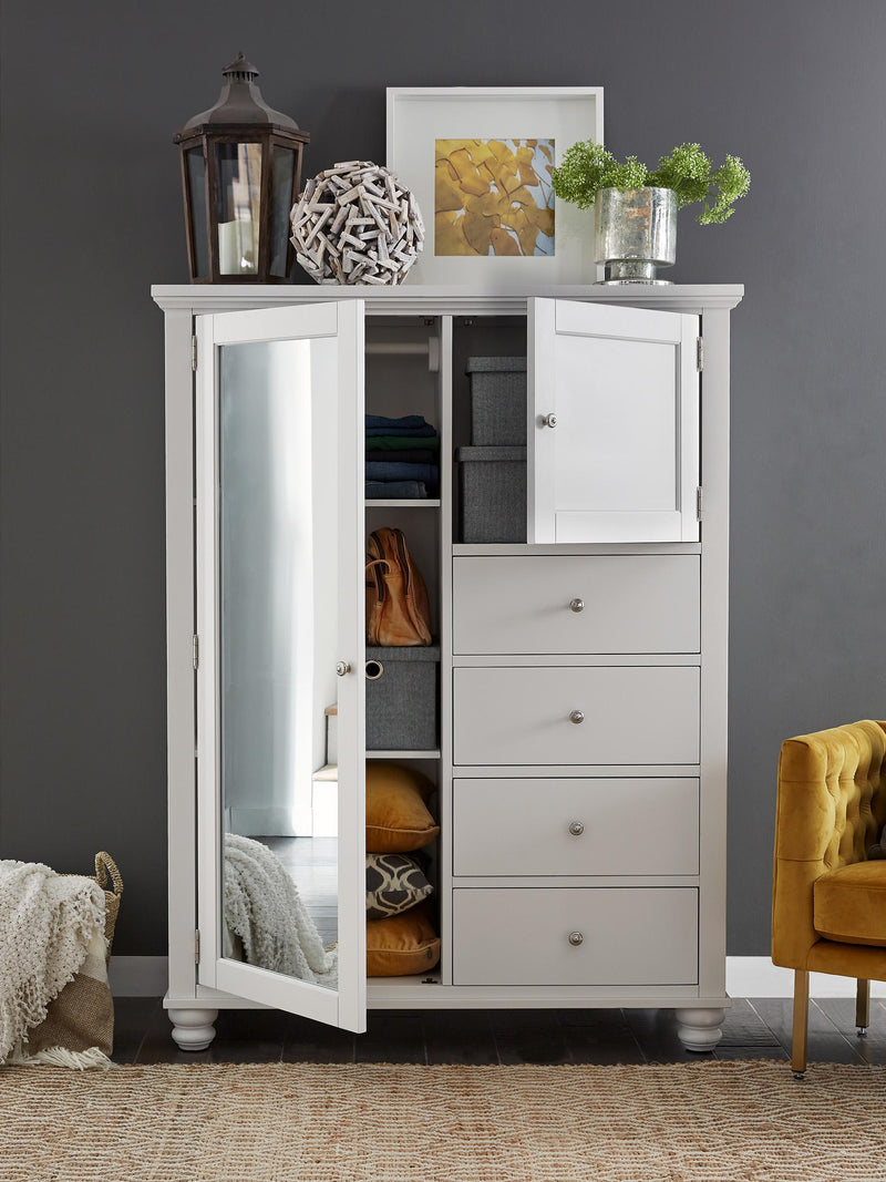 Aspenhome Cambridge Chiffarobe in White - Furniture City (CA)l