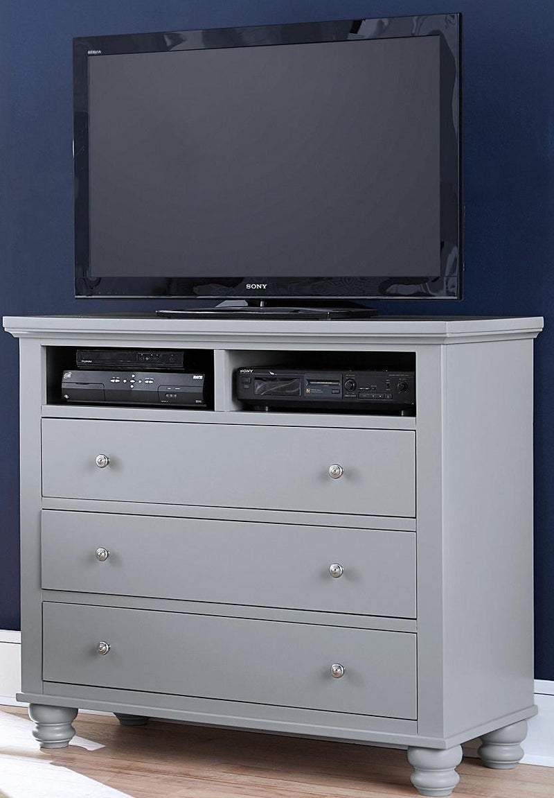 Aspenhome Cambridge Entertainment Chest in Gray - Furniture City (CA)l