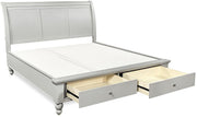 Aspenhome Cambridge King Sleigh Storage Bed in Grey - Furniture City (CA)l