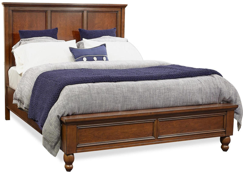 Aspenhome Cambridge Queen Panel Bed in Brown Cherry - Furniture City (CA)l