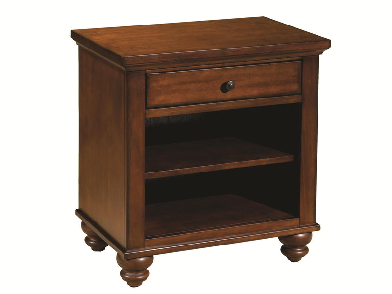 Aspenhome Cambridge One Drawer Nightstand in Brown Cherry - Furniture City (CA)l