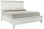 Aspenhome Cambridge King Panel Bed in White - Furniture City (CA)l