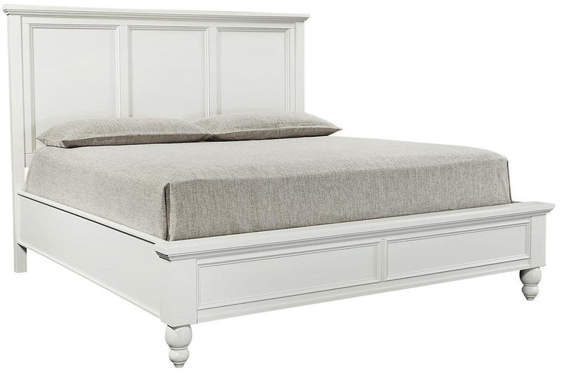 Aspenhome Cambridge King Panel Bed in White - Furniture City (CA)l