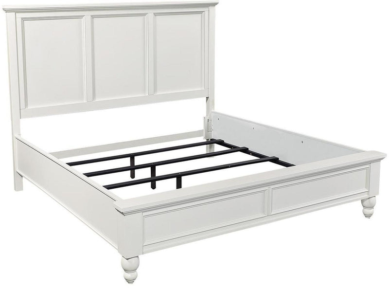 Aspenhome Cambridge Queen Panel Bed in White - Furniture City (CA)l