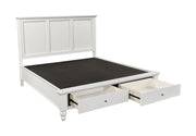 Aspenhome Cambridge Queen Panel Storage Bed in White - Furniture City (CA)l