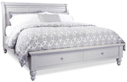Aspenhome Cambridge King Sleigh Storage Bed in Grey - Furniture City (CA)l