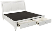 Aspenhome Cambridge King Sleigh Storage Bed in White - Furniture City (CA)l