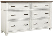 Aspenhome Caraway 6 Drawer Dresser  in Aged Ivory - Furniture City (CA)l