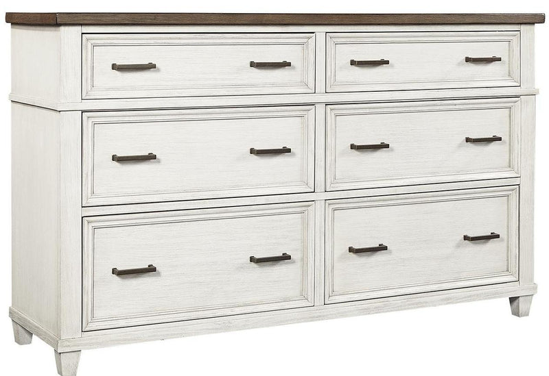 Aspenhome Caraway 6 Drawer Dresser  in Aged Ivory - Furniture City (CA)l