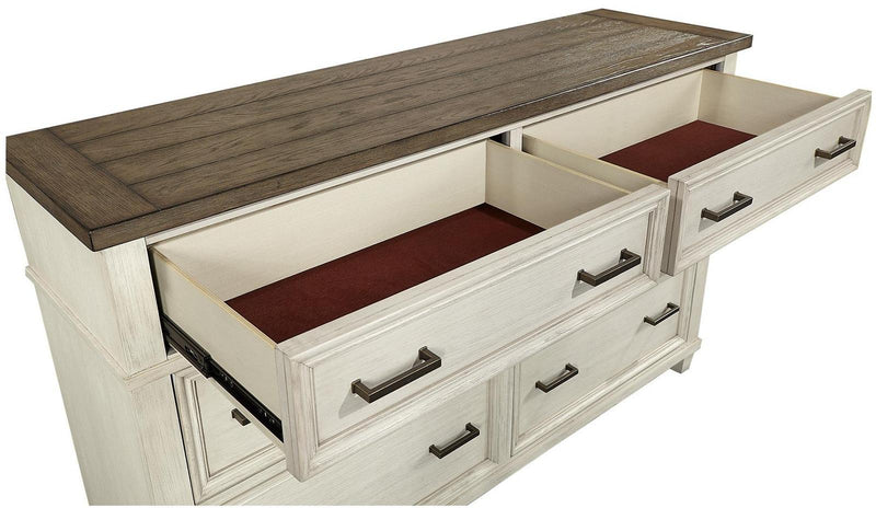Aspenhome Caraway 6 Drawer Dresser  in Aged Ivory - Furniture City (CA)l