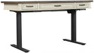 Aspenhome Caraway 60" Lift Desk Top and Base in Aged Ivory image