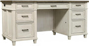 Aspenhome Caraway 66" Executive Desk in Aged Ivory - Furniture City (CA)l