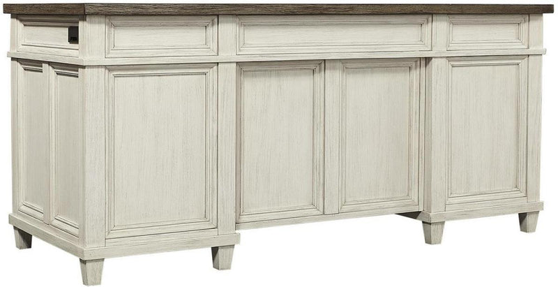 Aspenhome Caraway 66" Executive Desk in Aged Ivory - Furniture City (CA)l