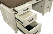 Aspenhome Caraway 66" Executive Desk in Aged Ivory - Furniture City (CA)l