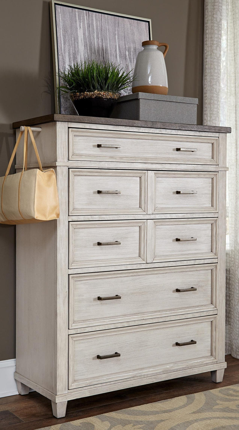 Aspenhome Caraway 7 Drawer Chest in Aged Ivory - Furniture City (CA)l