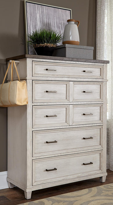 Aspenhome Caraway 7 Drawer Chest in Aged Ivory