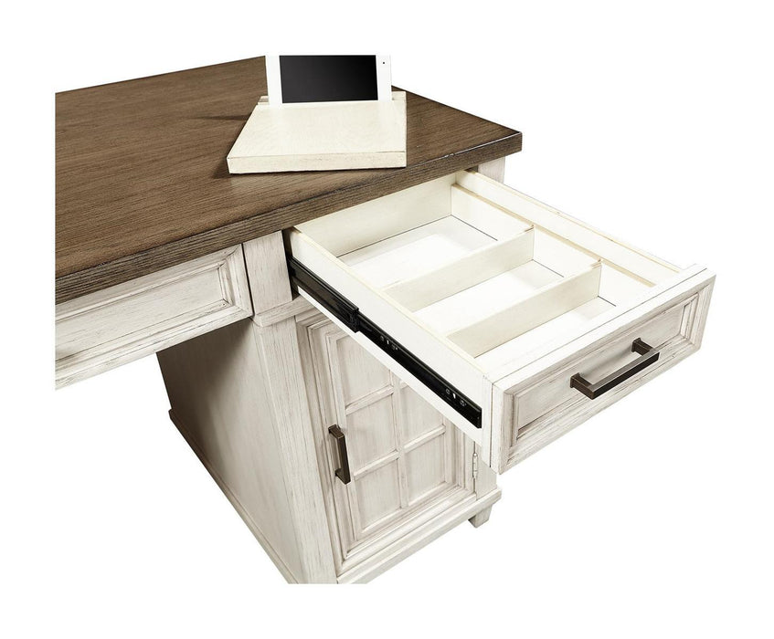 Aspenhome Caraway Counter Height Desk in Aged Ivory
