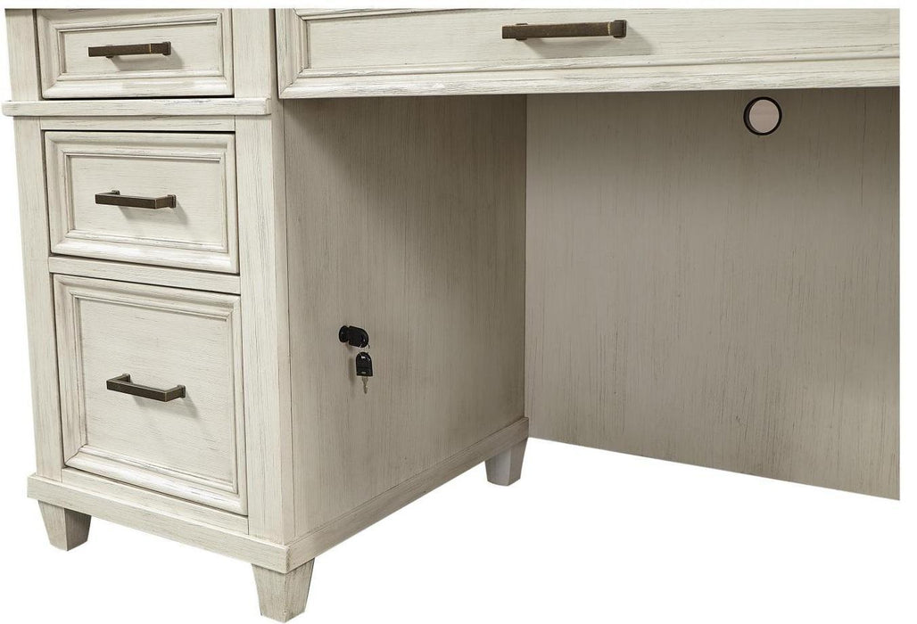 Aspenhome Caraway Credenza & Hutch in Aged Ivory