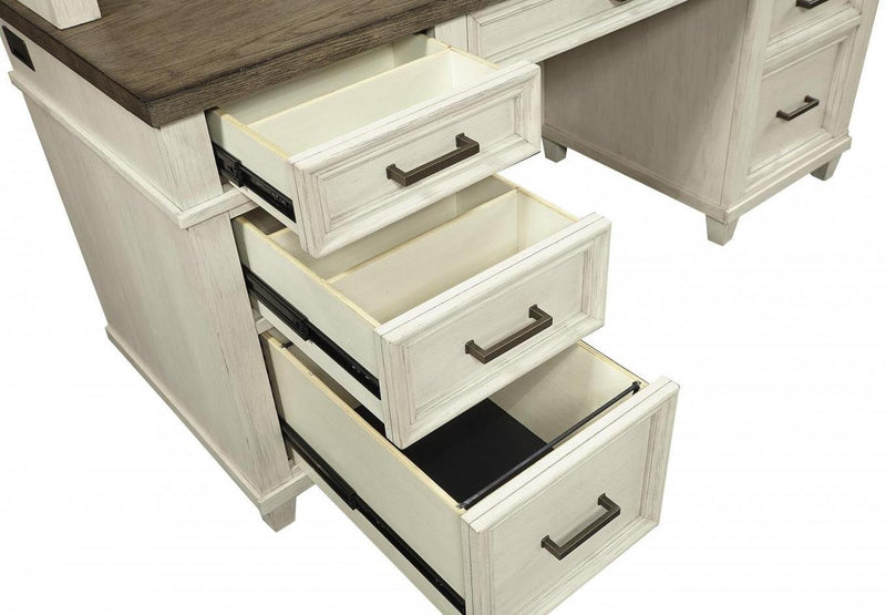 Aspenhome Caraway Credenza & Hutch in Aged Ivory - Furniture City (CA)l