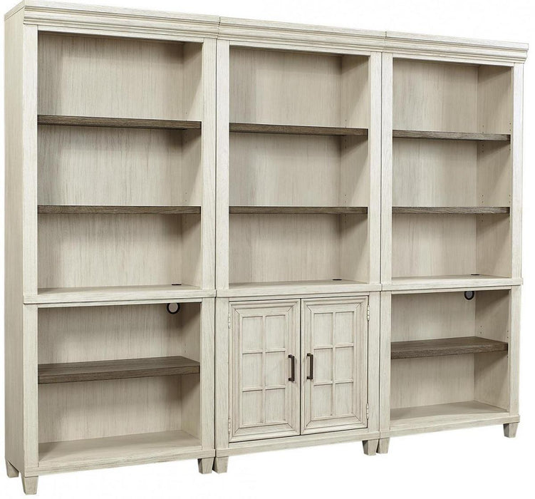 Aspenhome Caraway Door Bookcase in Aged Ivory