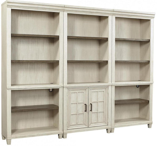 Aspenhome Caraway 3pc Bookcase Wall in Aged Ivory image