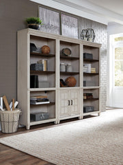 Aspenhome Caraway 3pc Bookcase Wall in Aged Ivory - Furniture City (CA)l