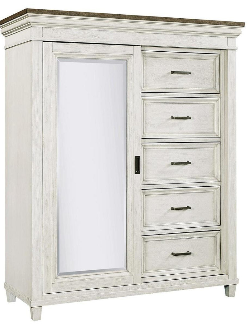 Aspenhome Caraway Sliding Door Chest in Aged Ivory - Furniture City (CA)l