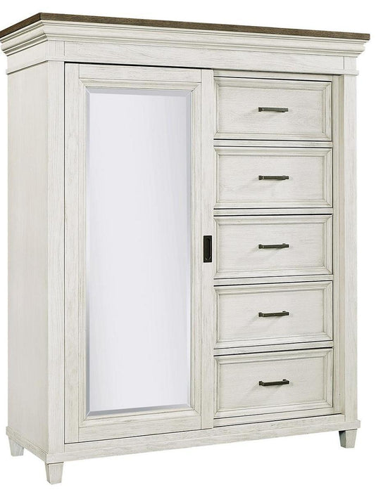 Aspenhome Caraway Sliding Door Chest in Aged Ivory image